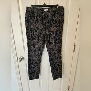 FREE PEOPLE 5-Pocket CHARCOAL Black Combo SKINNY Pant STRETCH Size 30